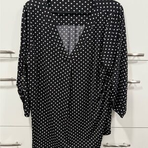 Beacon Black and White Polka Dot Blouse